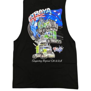 STRAYA MUSCLE SHIRT - BLACK